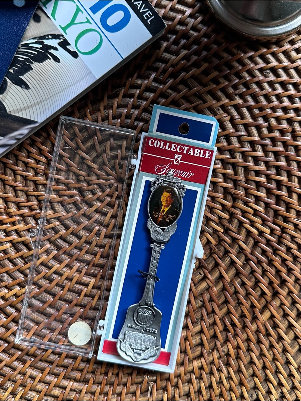 FORT President Collectable Ronald Reagan Pewter Souvenir 1987 Spoon New in Box